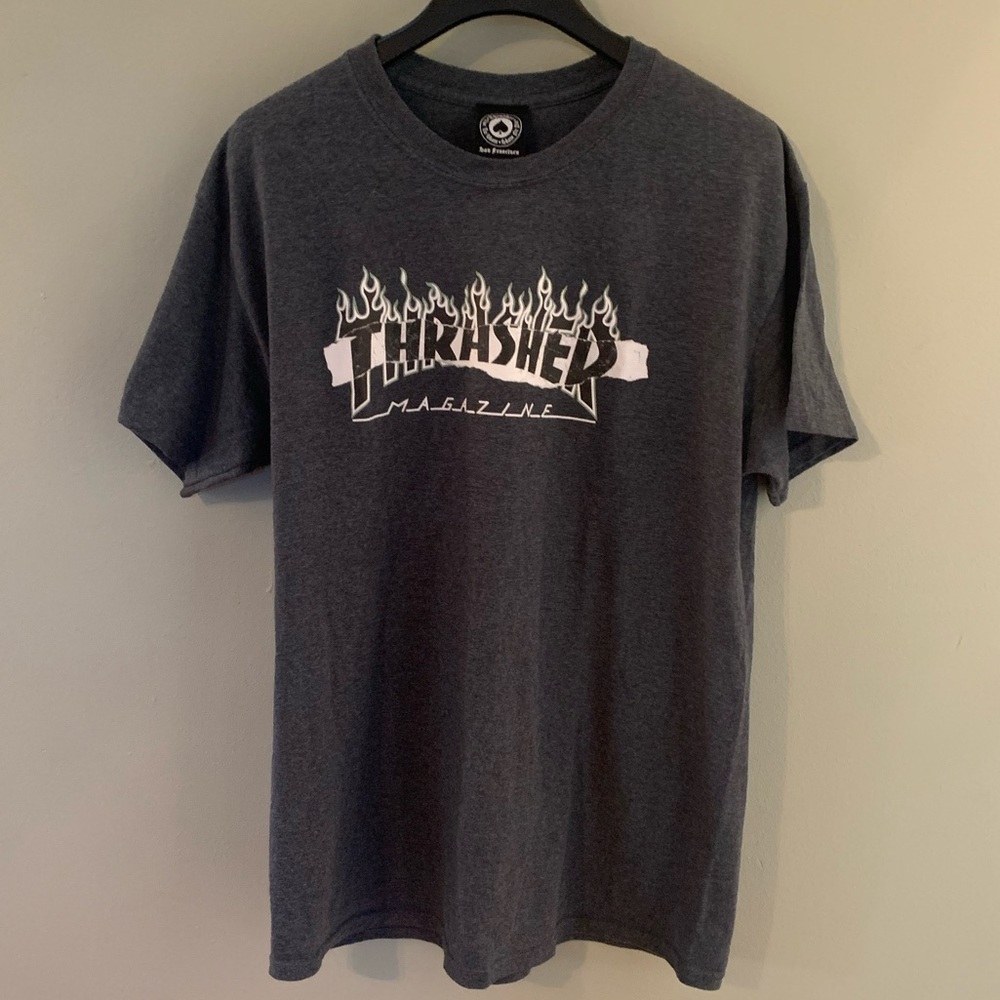 Thrasher men’s short sleeve gray tee size L